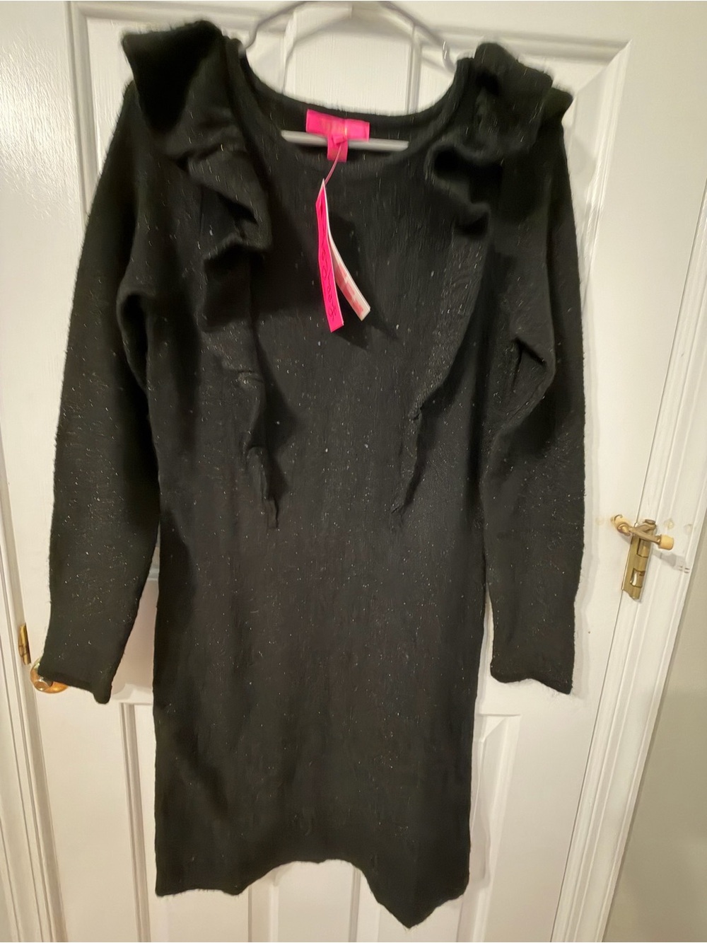 Lilly Pulitzer Black Ruth Sequin Sweater Dress